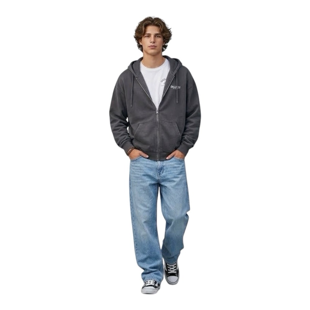 Men's Light Wash Super Baggy Soft Denim Jeans Size 34x32